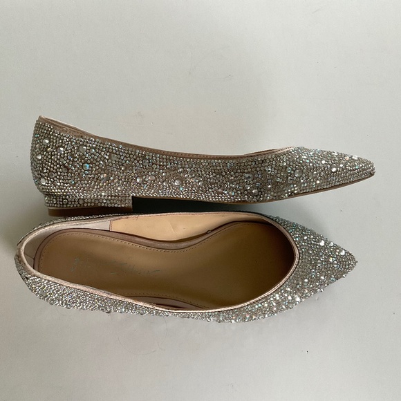 BETSEY JOHNSON Jude Rhinestone Ballet Flats Size 8 - Picture 6 of 13